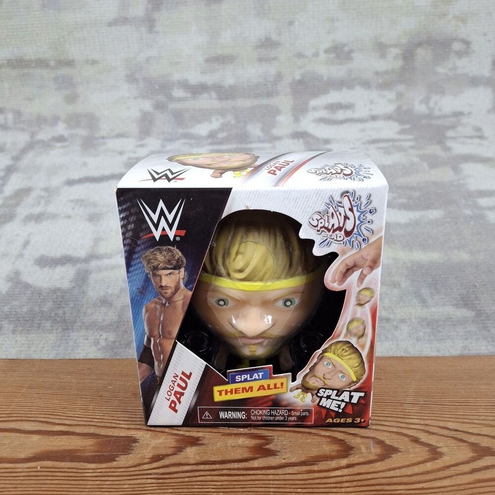 WWE Splat Heads Logan Paul Smash Squeeze Squishy Toy New Sealed ToyMonster 4"